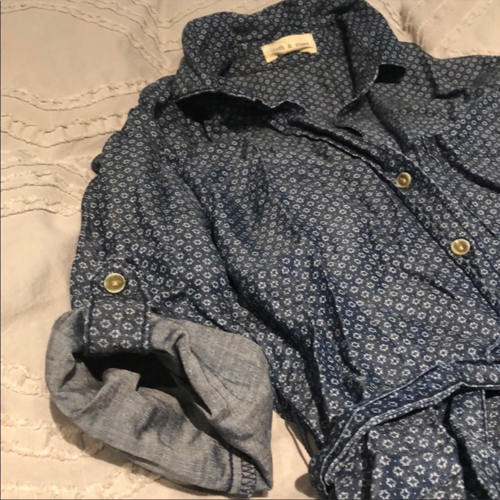 Anthropologie "cloth and stone" denim tunic - Picture 11 of 15